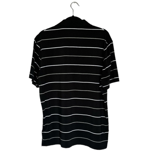 Polo shirt/black with white pin stripes size L - Picture 2 of 7